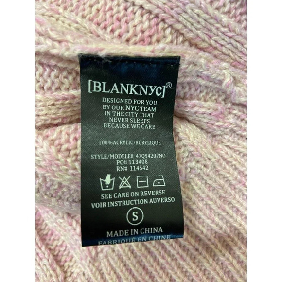 Blank‎ NYC Women's Heather Ribbed Crewneck Sweater In Lilac Mist Size S NWT - Picture 8 of 11